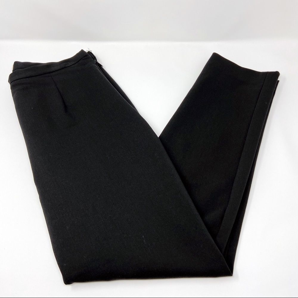 Whistles Slit Cuff Black Trousers Sz 6